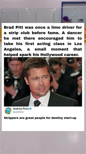 Before he became famous, Brad Pitt drove a limo for a club with strippers #trending #shorts