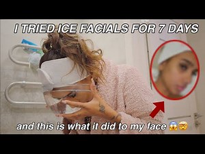 I Tried Ice Facials For 7 Days & This Happened…. || Does it actually work? 🧊❄️