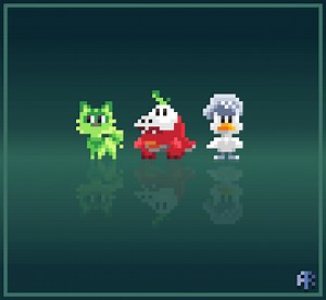 Hello! Look at the ninth generation pokemons I made in pixel art :)...