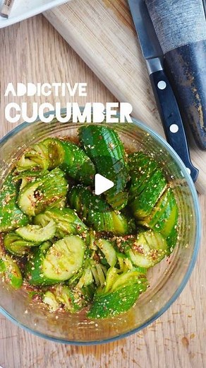 Foods For Weight Loss - Vegetarian | Plant-based focus on Instagram: "Addictive Cucumber by @mila_the_vegan.2. . INGREDIENTS: • 4 small cucumbers. • 2 tbsp sesame oil. • 2 tsp soy sauce. • 2 tsp vinegar. • 1 clove garlic. • ½-1 tsp chilli. • 2 tbsp grind sesame. . . . . . #simplefood #veggiefood #veganfood #cucumber #cucumbersalad #saladrecipe #salads #lowcaloriemeals #easyvegan #veganshare #quickrecipes #healthyrecipes #easyrecipes #eatrealfood #healthyeats #ukvegan #ukvegans #comfortfood #plan