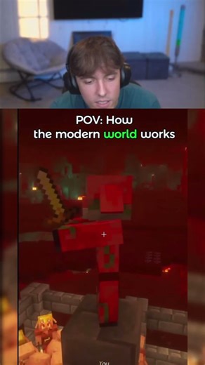 POV:how the modern world works😔 #minecraft #donutsmp #shorts #viral