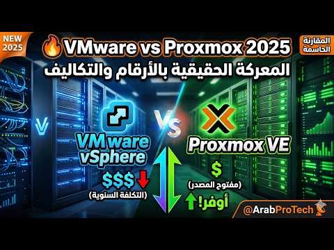 🔥 VMware vs Proxmox 2025 — المعركة الحقيقية بالأرقام والتكاليف