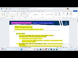 New Perspectives Excel 365/2021 | Modules 9-12: SAM Capstone Project 1a W&K Engineering | EX_CS9-12a
