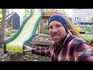 Building a Kids' PLAYGROUND SLIDE | Cottage Coach VLOGs