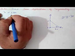 Chapter 9 (Intro) Ex.9.1 (Q.1,2) Some Applications of Trigonometry # Ncert Maths Class 10 # Cbse