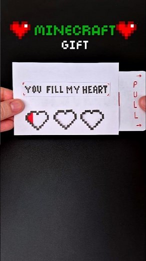 DIY Minecraft Valentine's Day Card ❤️ Cute Gift Idea #diy #papercraft