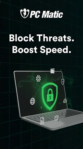 Block threats & boost speed with PC Matic! #cybersecurity #antvirus #boostspeed