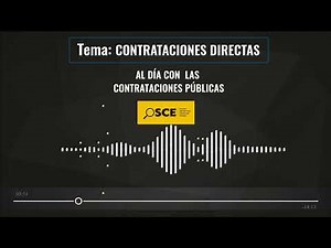 #PodcastOSCE sobre contrataciones directas