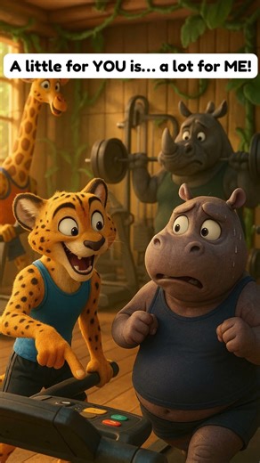 Hippo’s first workout...🦛💪😂| Easy #English Learning