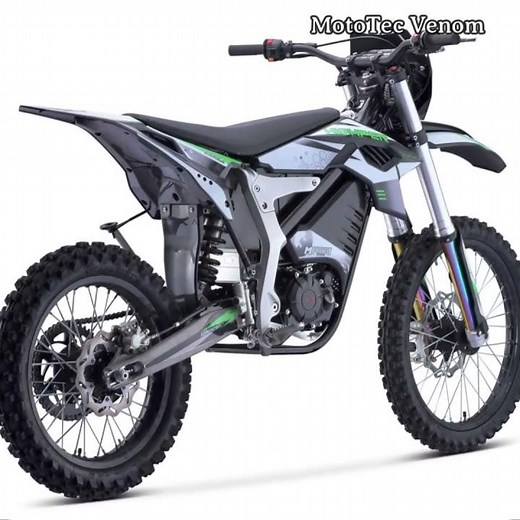 MotoTec Venom 72v 12000w Electric Dirt Bike White