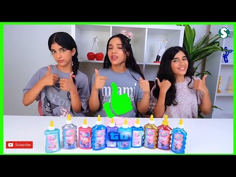 Slime Glue Challenge 3 Colors!!Shifa