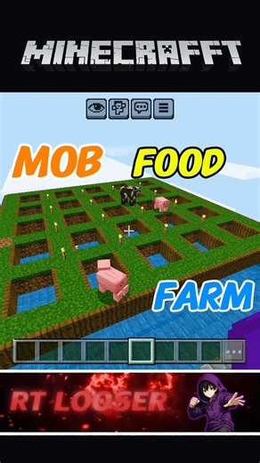 SIMPLE MOB FOOD FARM 🤯😱 #trending #minecraft #viral #trending #shortvideo
