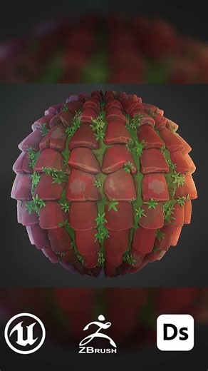 TEXTURING STYLIZED ROOF | SUBSTANCE DESIGNER #gamedev #stylized #texture #blender #blender3d #art