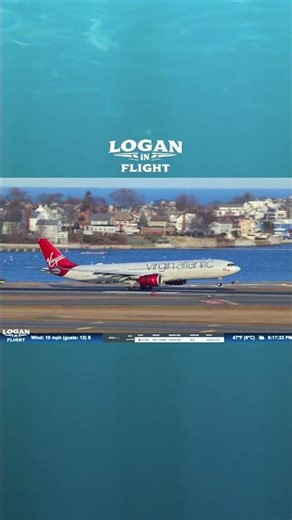 Virgin Atlantic Landing at Boston Logan Airport (Runway 22L)
