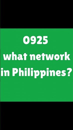 0925 what network in Philippines? #shorts #philippines #mobilenumber