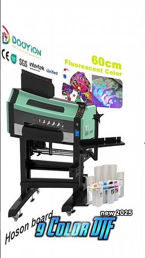 RGBO 9 color and Fluorescent DTF Printer #dtfprinter #fluorescent #dtfprinting #printingbusiness