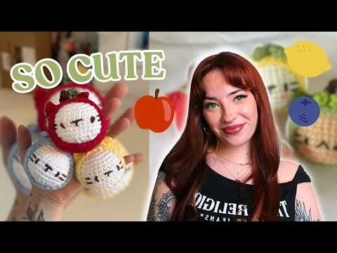 I Made the Cutest Fruit Cat Keychains 🐱🍓