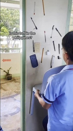 Students trying friction trick on the wall ❤️ | #students #classroom #philippines #challenge #shorts