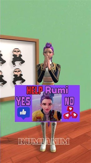 Rumi & Jinu Dance Gangnam Style! 🤣 #shorts #rumi #animation #kpopdemonhunters