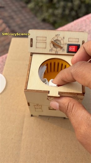 I Built a Mini Washing Machine from Wood #Project #MiniWashingMachine #LifeHacks