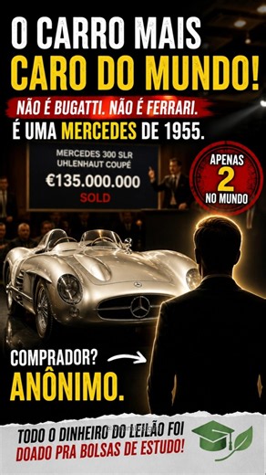 O CARRO MAIS CARO DO MUNDO NÃO É BUGATTI 😳 (€135 MILHÕES!).#automobile #curiosidades #carros