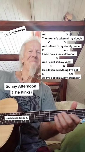 Sunny Afternoon - Guitar Lesson for Beginners