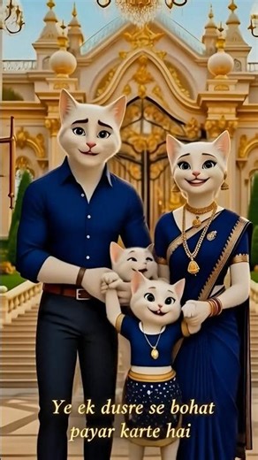 Two adorable white cats couple cat#funny