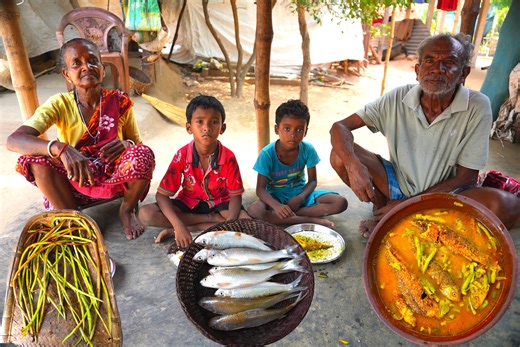 1.6M views · 10K reactions | Taro stolons fish curry | collecting and eating our garden fresh taro stolon with bata fish curry | village food | Indian tribe food | Facebook
