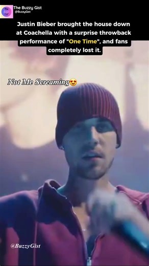 The second Justin Bieber started singing One Time at Coachella, the crowd went absolutely wild.