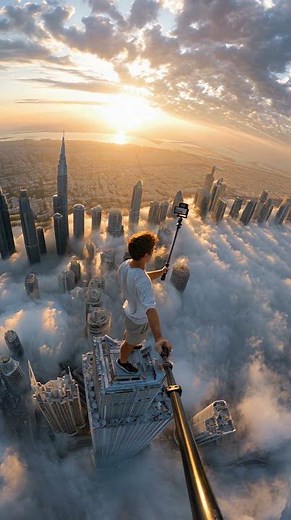 360° From the Sky: Burj Khalifa’s Pinnacle View!