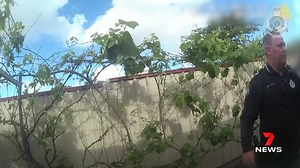 The moment police arrest a man that is connected to a string of break-ins across Hervey Bay. The 22-year-old man allegedly broke into 12 businesses in the region. 7NEWS at 6pm. More local news: 7news.com.au/news/wide-bay #7NEWS | 7NEWS Wide Bay