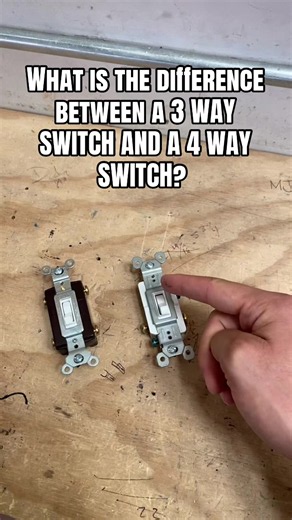 What is the difference between a 3 WAY SWITCH AND A 4 WAY SWITCH ? #lightswitch #electrician #electriciansdoitbetter #electriciansoftiktok #electricianlife