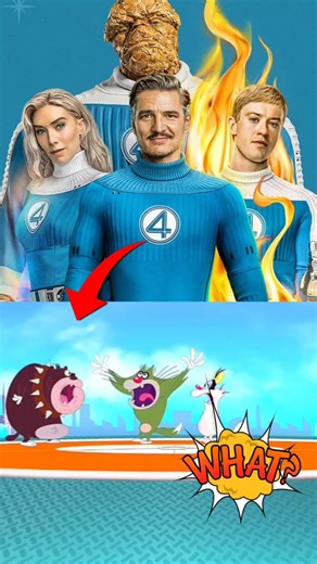 Oggy and the cockroaches get the power of Fantastic Four