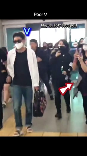 V, two unpleasant and quite dangerous situations. April, May 2017 ICN Seoul #bts