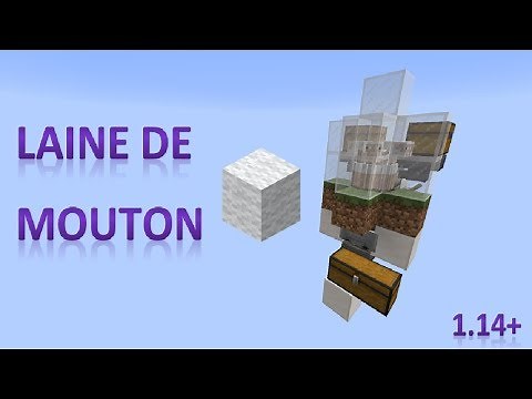 Tutoriel - Petite machine à laine de mouton - Minecraft 1.14 +