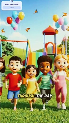 Kids Playground Song 🌈 | Fun 3D Cartoon Animation for Children | Happy Kids Poem & Music #kindssong