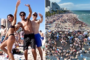 Drone vid shows Spring Breakers packing Florida beaches without Covid rules