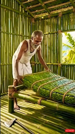 Alone on a Wild Island, Old Man Builds a Bamboo Home from Scratch | Survival Craft
