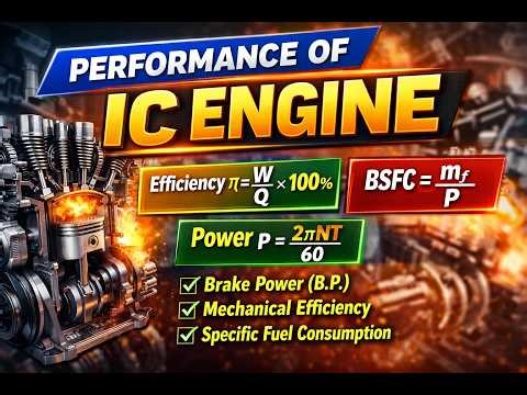 Performance of IC Engines Explained | Brake Power, Thermal Efficiency & BSFC | Thermodynamics