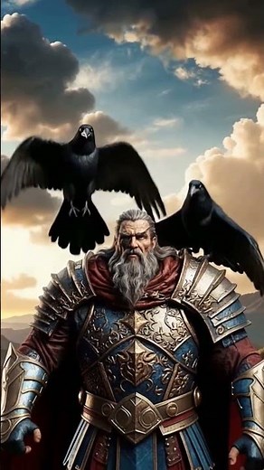 Odins Raben Hugin und Munin / Odin's Ravens Huginn and Muninn / Norse Mythology -Hrafnáss
