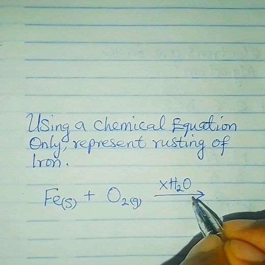 Chemical Equation for rusting of Iron #chemistrypage