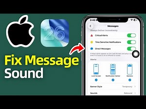 How To Fix Message Sound On iPhone! (2025) | Fix Message Notification Sound
