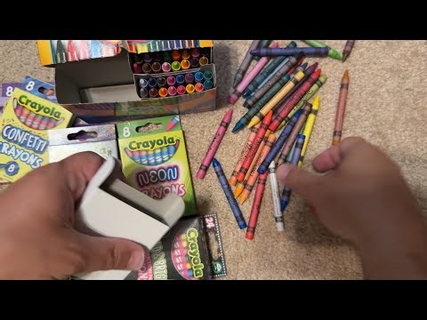 Unintentional ASMR: Rummaging and Sorting Crayons
