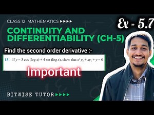 Class 12 Ex 5.7 Q13 Maths | Ex 5.7 class 12 maths q13 | Question 13 exercise 5.7 Class 12