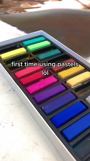 i totally didn’t forget to record the entire process or anything #art#artist#arttok#pastel#drawing#apart#inktober