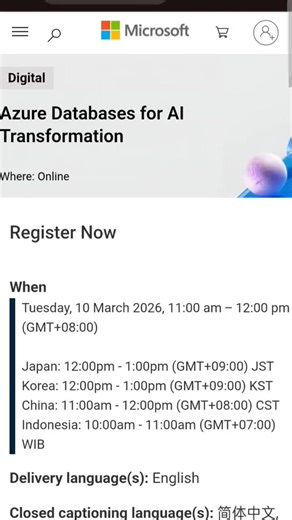 Azure Databases for AI transformation | Online Free Event | Register Now | Link in Description