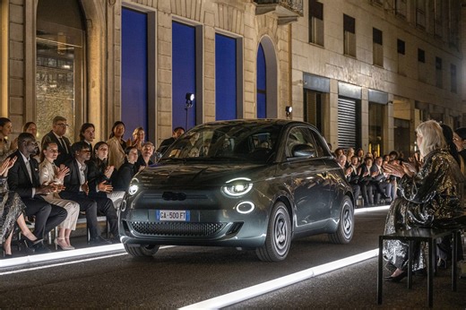 You can't miss the 2025 Fiat 500e Giorgio Armani edition