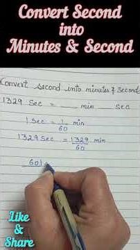 How to convert 1329 Seconds into Minutes & Seconds/ Convert seconds into minutes #time # conversion