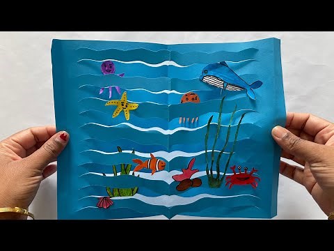 Paper crafts for kids/Sea animals/How to make sea creatures paper craft for preschooler/Summer craft