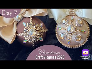 Rhinestone Ornament Christmas Vlogmas Day 7
